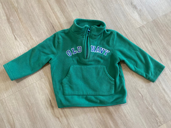 Old Navy Green Fleece Pullover, 18-24M