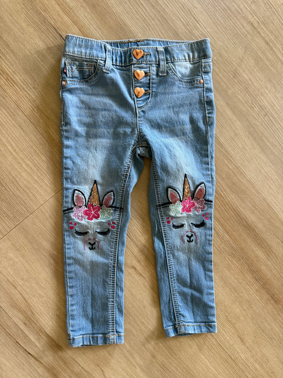 Vigoss Unicorn Knee Pull On Jeggings, 3T