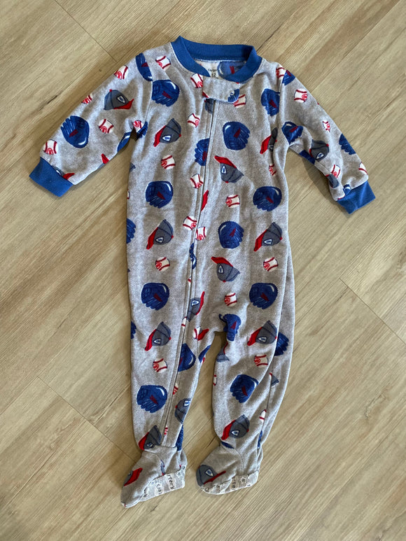 Carter's Fleece Baseball Sleeper, 12M