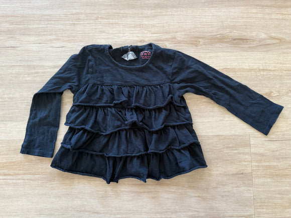 Carter's Black Ruffle Long Sleeve, 4T