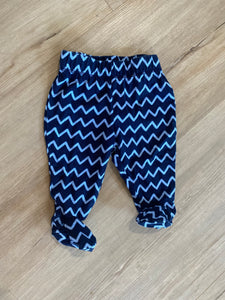 Okie Dokie Zig Zag Footie Pants, NB