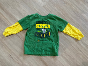 John Deere 'Will Trade Sister for Tractor' Long Sleeve, 24M