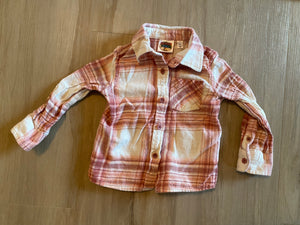 Outdoor Kids Pink/White Plaid Flannel, 2T