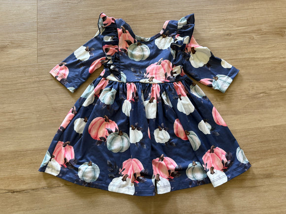 Mila & Rose Blue, Pumpkin Dress, 12-24M