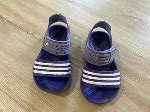 Adidas Purple Sandals, 6K