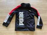 PUMA Black, Red, White Zip Up Sweatshirt, 2T