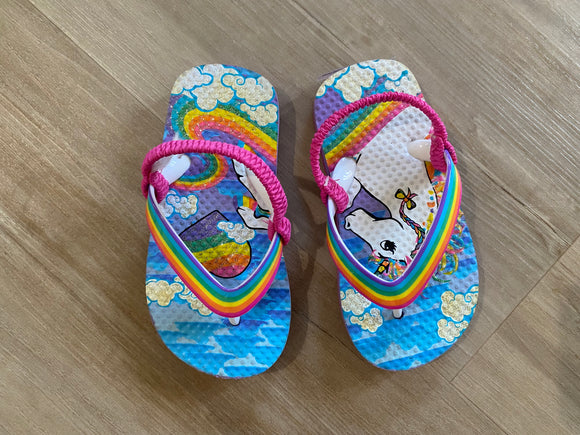 Unicorn Flip FLops, 7-8 Toddler