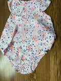 Carter's Pink Floral Blouse Dress Onesie, 18M