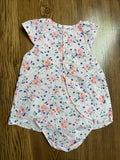 Carter's Pink Floral Blouse Dress Onesie, 18M