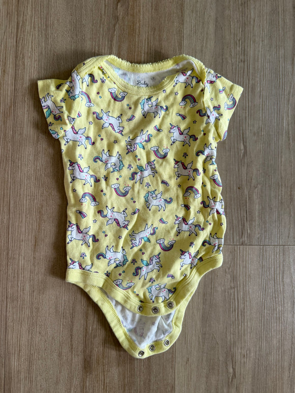 Member's Mark Yellow Unicorn Romper, 12M