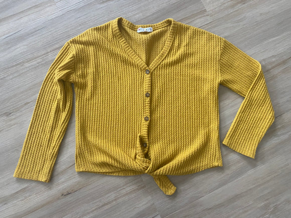 Knitted Mustard Top, M(10/12)