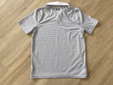 Grey/White UA Striped Polo, YLG (14-16)