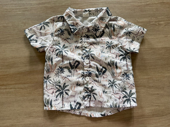 Shein Dinosaur Button Down, 12-18M