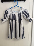 Boutique Blue Striped Dress, 4-5