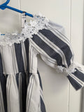 Boutique Blue Striped Dress, 4-5