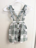 Wonder Nation Green Checkered Skirtalls, 4T