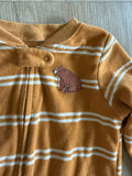 Carter's Yellow Striped, Bear Fleece Sleeper, 2T