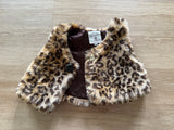 Mud Pie Faux Fur Leopard Vest, 9-12M