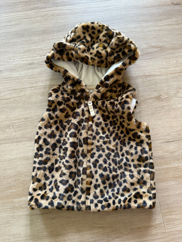 Carter's Fleece Cheetah Hooded Vest, 3T