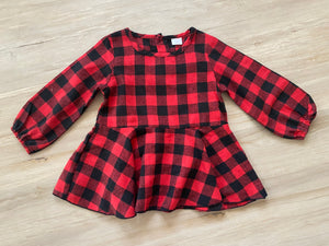 Buffalo Plaid Flannel Tunic, 3-4Y