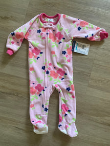 NWT Gerber Pink Floral Sleeper, 6-9M