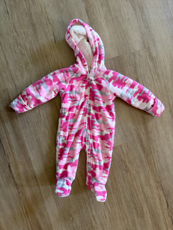 Healthtex Baby Pink Camo Bunting Suit, 6-9M