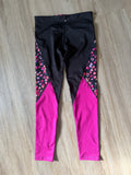 Old Navy Active Go-Dry Pink Cheetah Athletic Leggings, L(10-12)