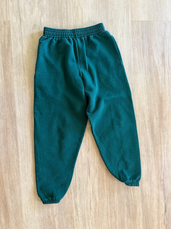 Hanes Green Sweatpants, S(6/7) (short in length)