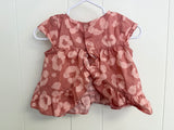 Carter's Pink Cheetah Open Back Top, 3-6M