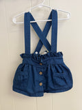 Bailey's Blossom Denim Colored Skirtalls, 18-24M