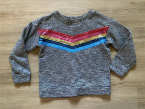 Dip Sequence Chevron Pullover, M(8-10)