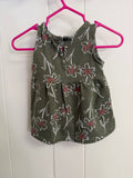 Carter's Green, Flower Top, 6M