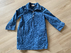 Cheetah Print Denim Dress, 5