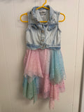 Rare Editions Denim, Tulle Skirted Dress, 4T