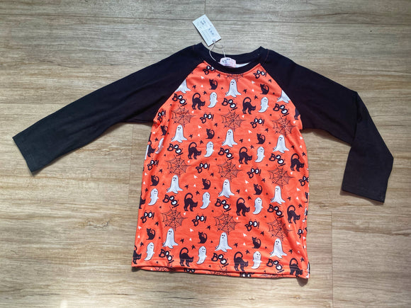 Halloween 'BOO!' Long Sleeve, 6/6X