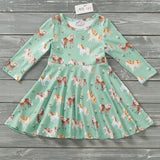 Pete + Lucy Happy Horses Dress, 2T, 3T, 4T, 5T, 6/6X, 7/8, 10/12