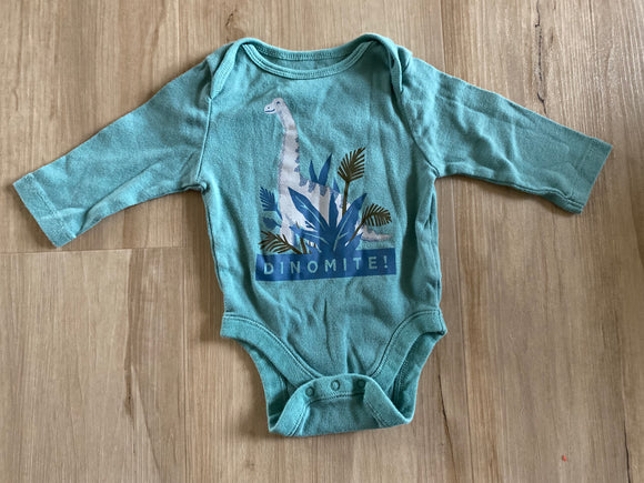 Dinomite! Long Sleeve Onesie, 0-3M