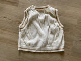 Cream Knitted Pullover Vest, 3T