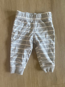 Carter's Grey/White Striped Sweatpants, 6M