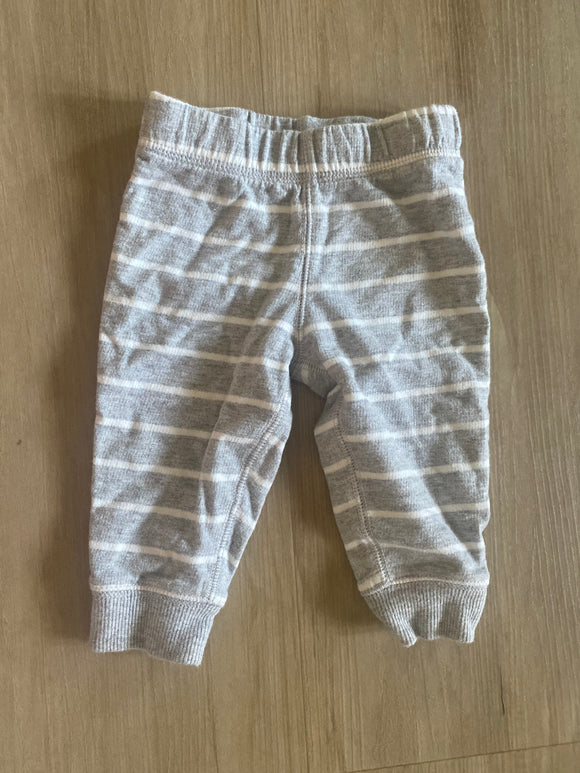 Carter's Grey/White Striped Sweatpants, 6M