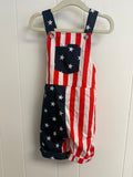 Boutique Red/White/Blue Overalls, 100 (3T-4T)