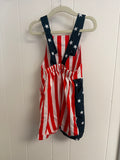 Boutique Red/White/Blue Overalls, 100 (3T-4T)