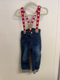 Cat & Jack Valentine Suspender Jeans, 18M