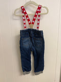 Cat & Jack Valentine Suspender Jeans, 18M