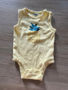 Old Navy Pineapple Tank Romper, 12-18M