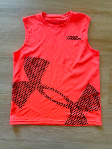 UA Bright Pinkish/Orange Athletic Tank Top, YLG (14-16)