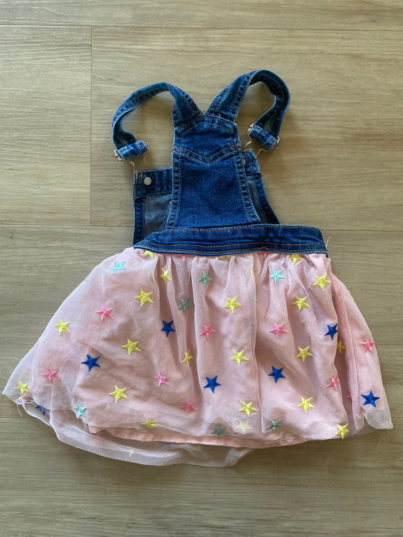 Star Tulle Overall Skirt, 2T