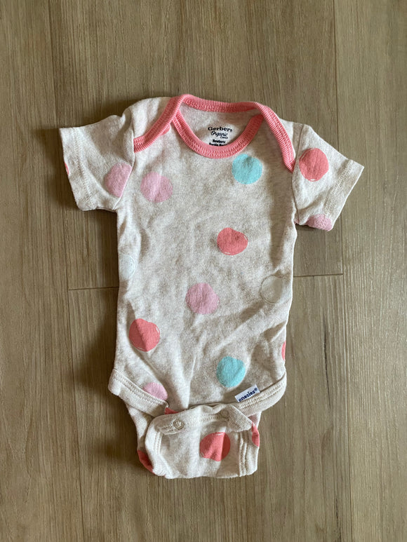 Gerber Organic Cotton Polka Dot Onesie, NB