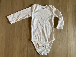 Carter's White Long Sleeve Onesie, 6-9M