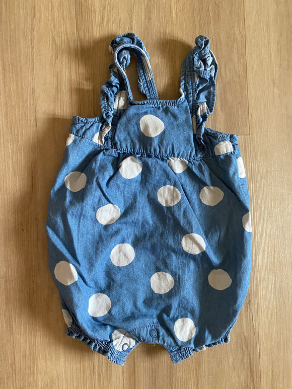 Carter's Polka Dot Denim Romper, 6M